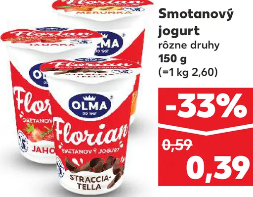 Olma Florian jogurt rôzne druhy