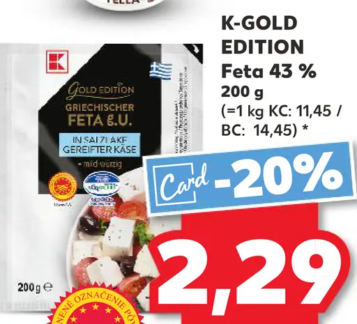 K-Classic smotanový jogurt Feta 43 %