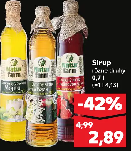 Sirup rôzne druhy