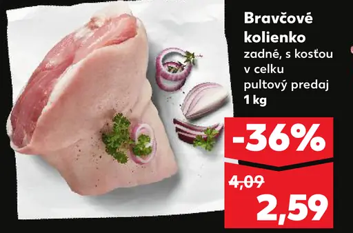 Bravčové kolienko zadné, s kosťou