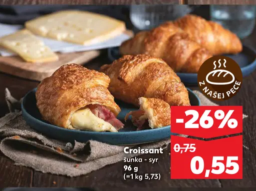 Croissant šunka - syr