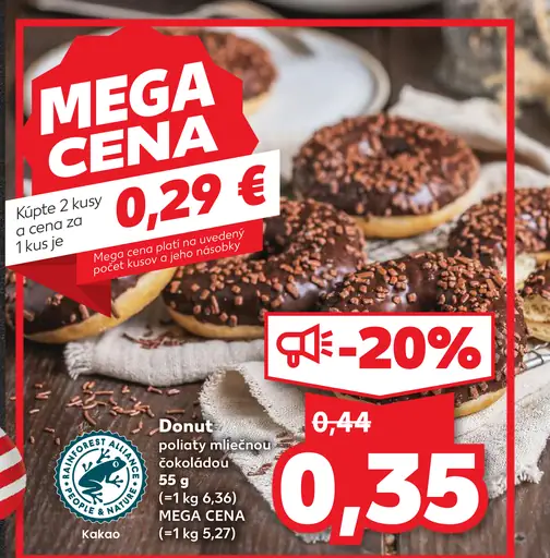 Donut polotmavý mliečnou čokoládou