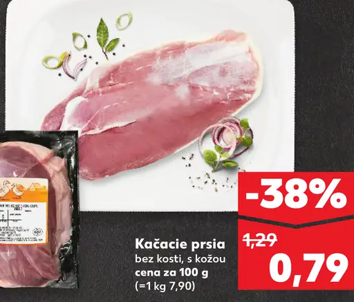 Kačacie prsia bez kosti s kožou