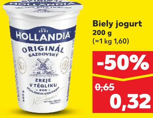 Hollandia Gazdovský biely jogurt