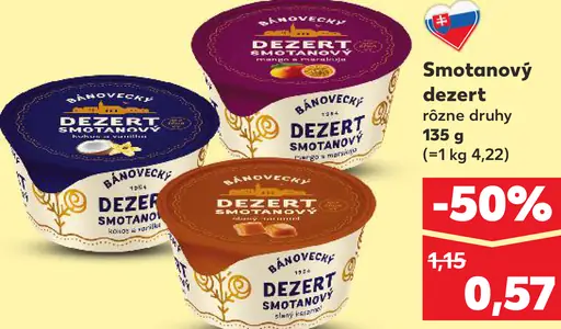 Rajo Smotanový dezert rôzne druhy