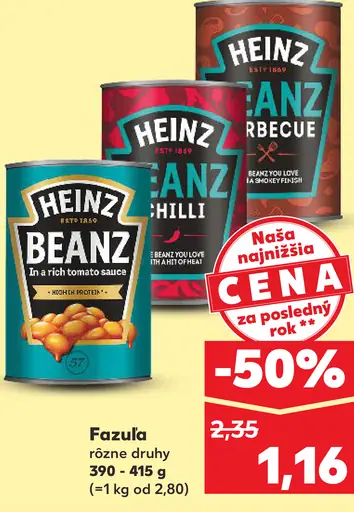 Heinz fazule v paradajkovej omáčke