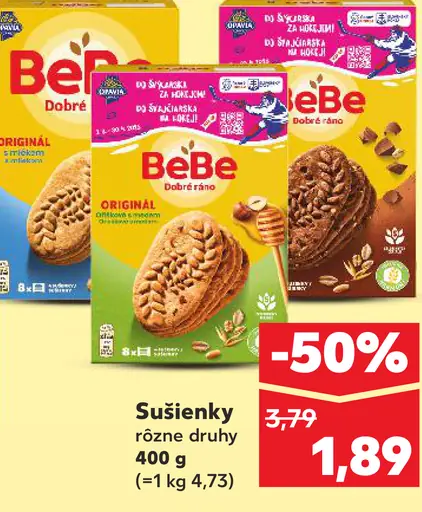 BeBe sušienky Dobré ráno a ďalšie druhy