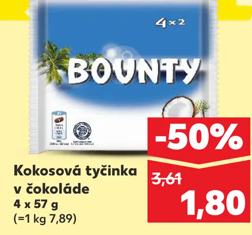 Bounty kokosová tyčinka