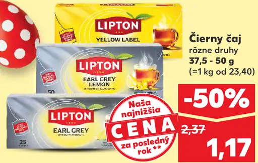 Liptont Yellow Label čierny čaj