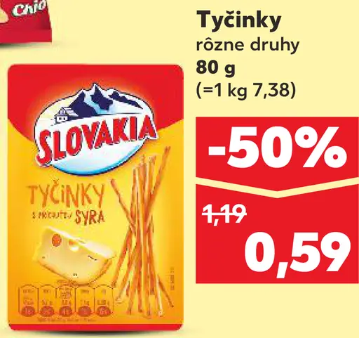 Slovakia tyčinky rôzne druhy