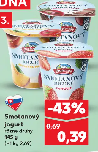 Smotanový jogurt rôzne druhy