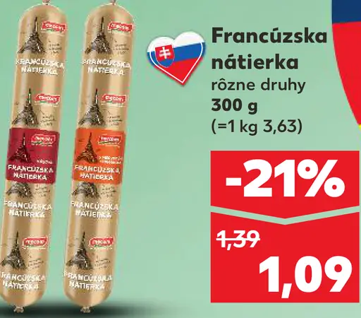 Z lásky k tradícii Francúzska nátierka
