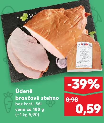 Údené bravčové stehno bez kosti, šál