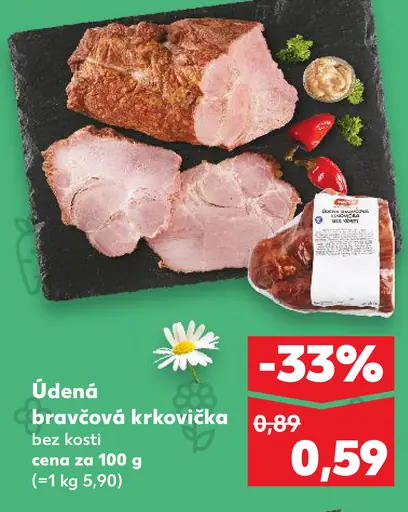 Údená bravčová krkovička bez kosti