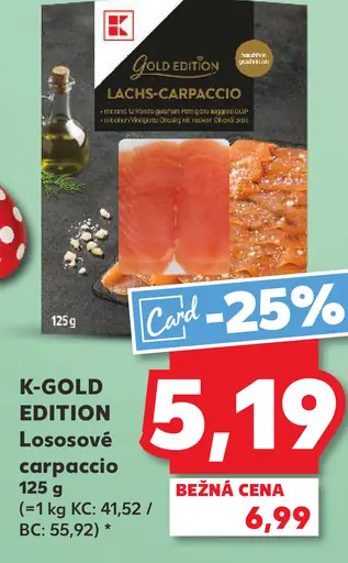 K-Gold Edition lososové carpaccio