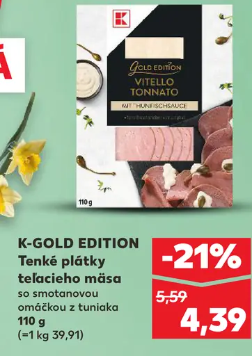 K-Gold Edition tenké plátky teľacieho mäsa so smotanovou omáčkou z tuniaka