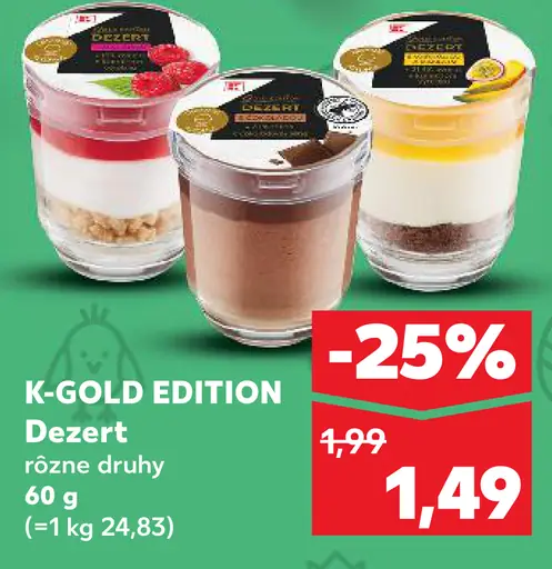 K-Gold Edition dezert rôzne druhy