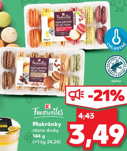 Favourites makrónky rôzne druhy