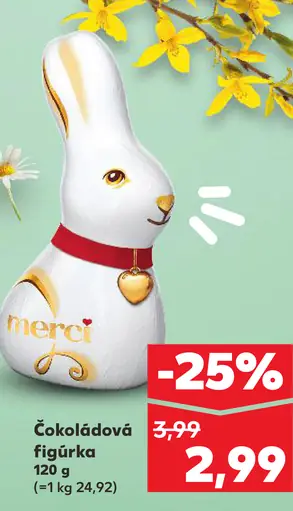 Merci čokoládová figúrka