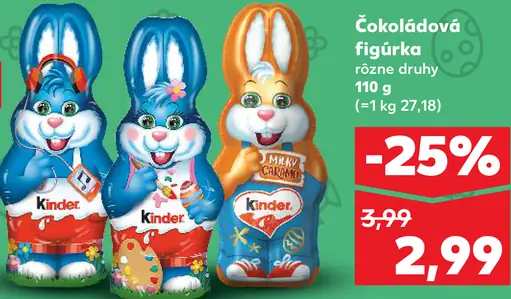 Kinder čokoládová figúrka rôzne druhy