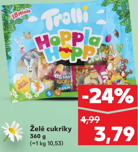 Trolli želé cukríky Hoppla Hopp