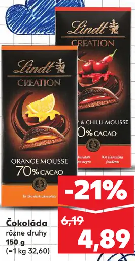 Lindt Creation čokoláda rôzne druhy