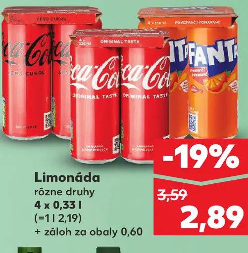 Coca-Cola limonáda plechovka