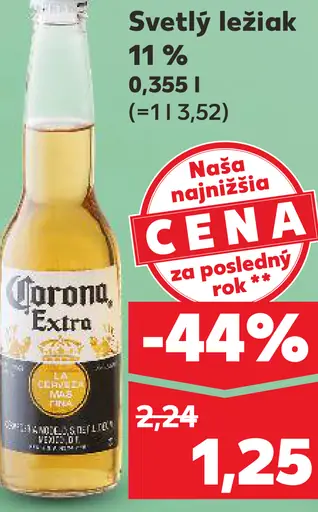 Corona Extra Pivo výčapný ležiak svetlý