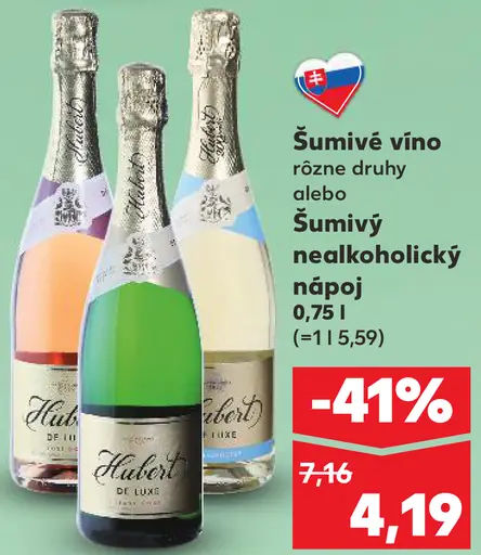 Šumivé víno alebo šumivý nealkoholický nápoj rôzne druhy