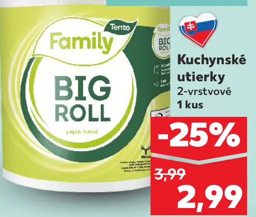 Family Big Roll kuchynské utierky 2-vrstvové