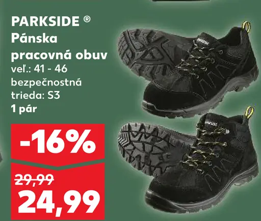 Parkside Kožená bezpečnostná obuv S3