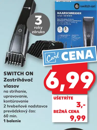 Switch On zastrihávač vlasov