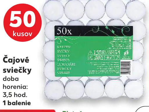 K-Classic Čajové sviečky 3,5 hodiny