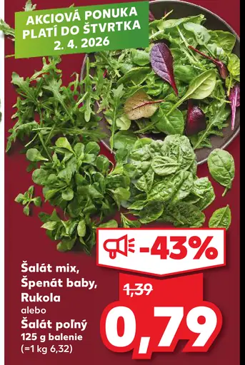 Šalát mix, špenát baby, rukola alebo šalát poľný