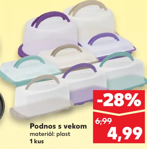 Podnos s vekom plastový
