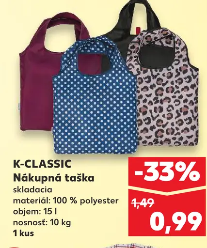 K-Classic Nákupná taška skladacia