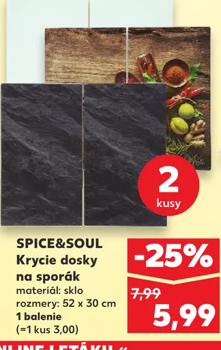 SPICE&SOUL Krycie dosky na sporák