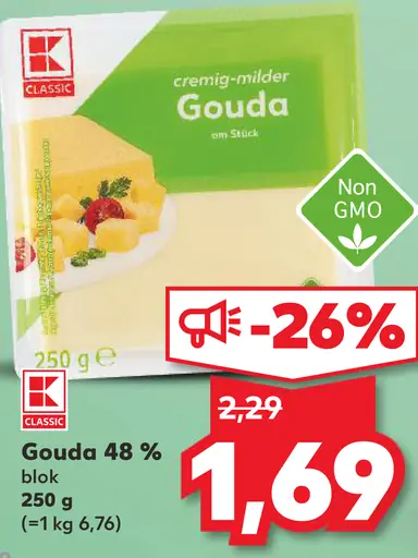 K-Classic gouda 48 % blok