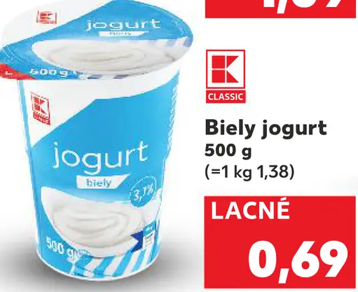 K-Classic Biely jogurt