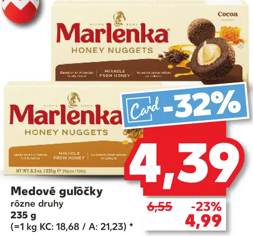 Marlenka medové guľôčky