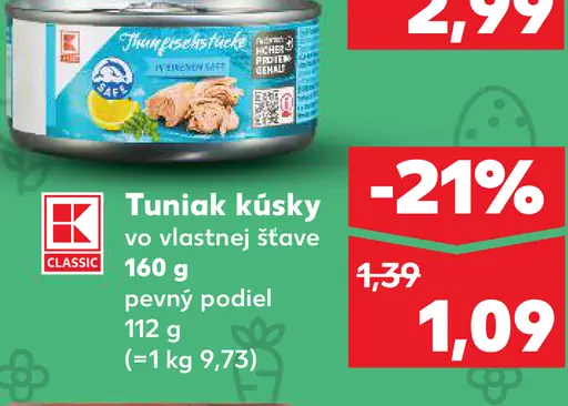 K-Classic tuniak kúsky vo vlastnej šťave