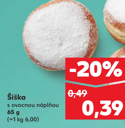 Šiška s ovocnou náplňou