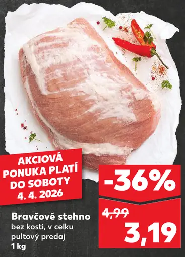 Bravčové stehno bez kosti v celku