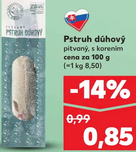 Pstruh dúhový pitvaný s korením