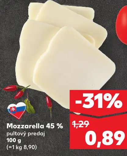 Mozzarella syr 45 %