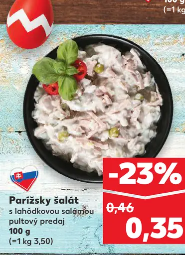 Parížsky šalát s lahôdkovou salámou