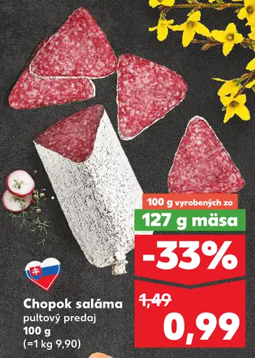 Chopok saláma pultový predaj