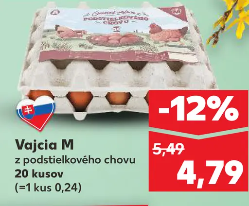 Kaufland Vajcia M z podstielkového chovu