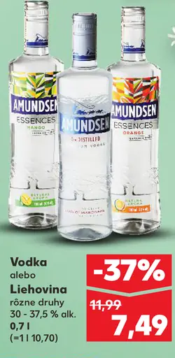 Amundsen vodka alebo liehovina rôzne druhy