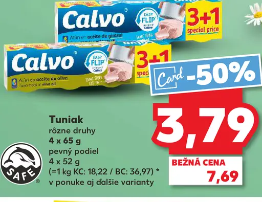 Calvo tuniak pevný podiel v oleji rôzne druhy